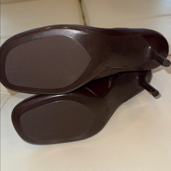 Zara Leather Kitten Ankle Boots - Picture 9 of 17